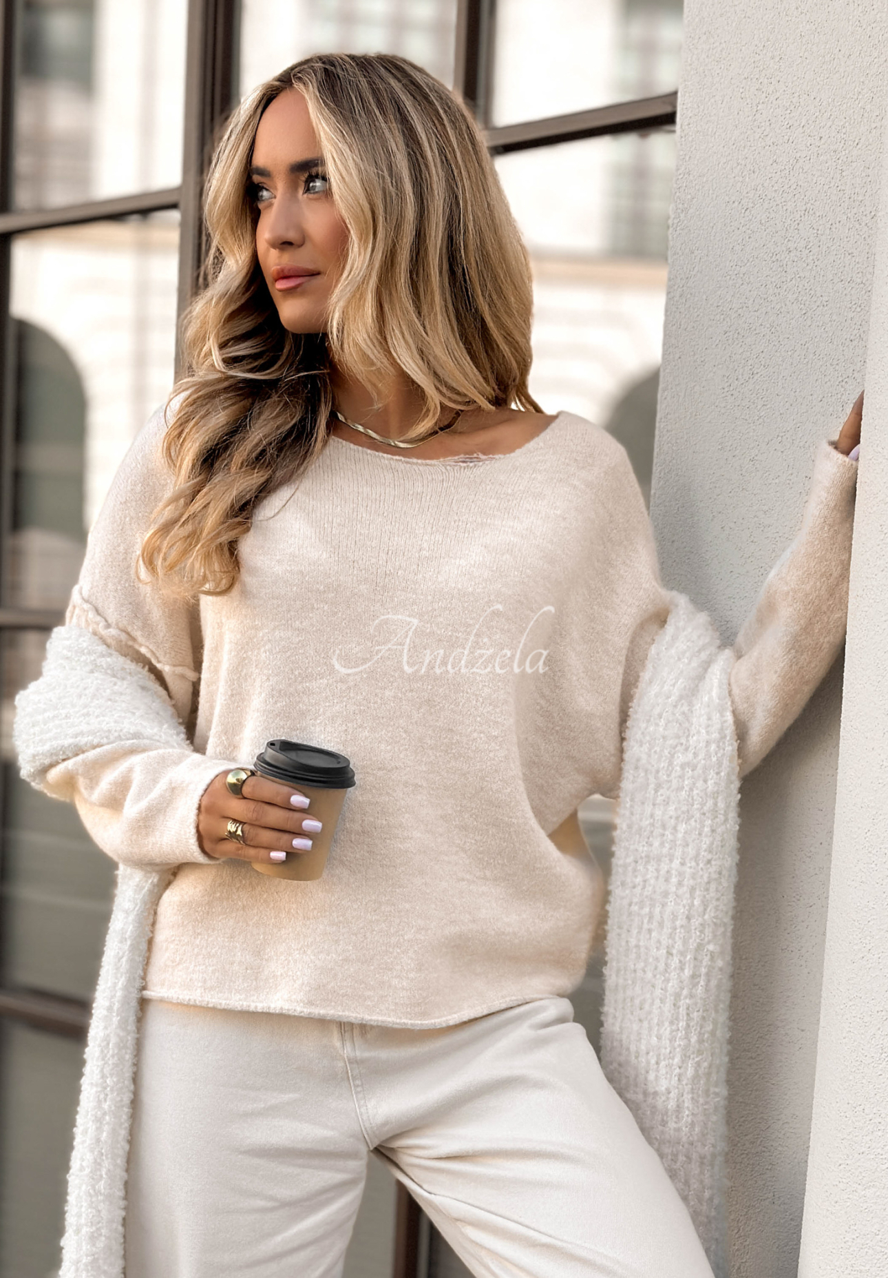 Pulover oversize Go Ask Her