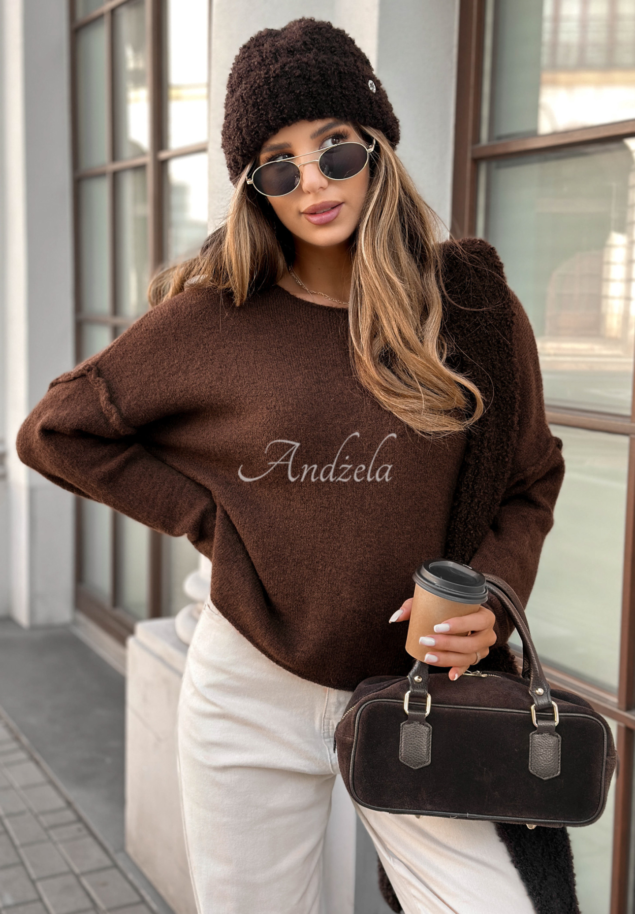 Pulover oversize Go Ask Her