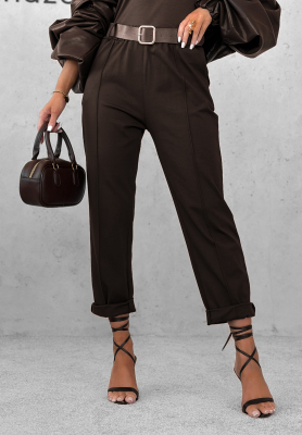Pantaloni din viscoză cu curea Can’t Unsee