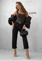 Pantaloni z paskiem Can’t Unsee negru