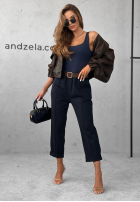 Pantaloni z paskiem Can’t Unsee bluemarin