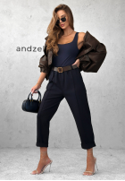 Pantaloni z paskiem Can’t Unsee bluemarin