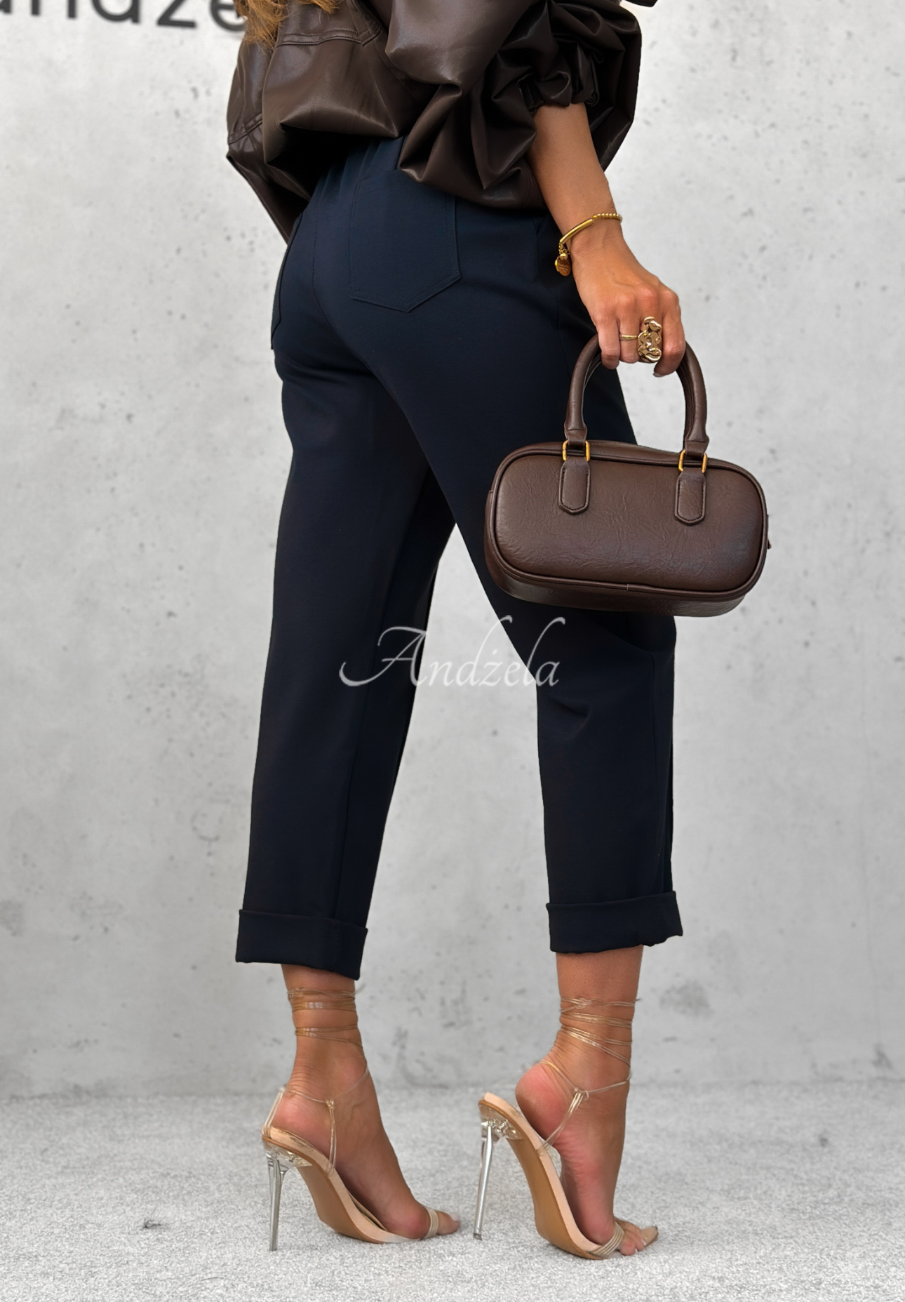 Pantaloni din viscoză cu curea Can’t Unsee