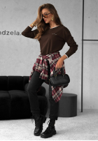 Bluză z długim rękawem Just A Dream ciocolatie