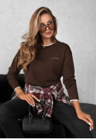 Bluză z długim rękawem Just A Dream ciocolatie