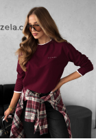 Bluză z długim rękawem Just A Dream burgundowa