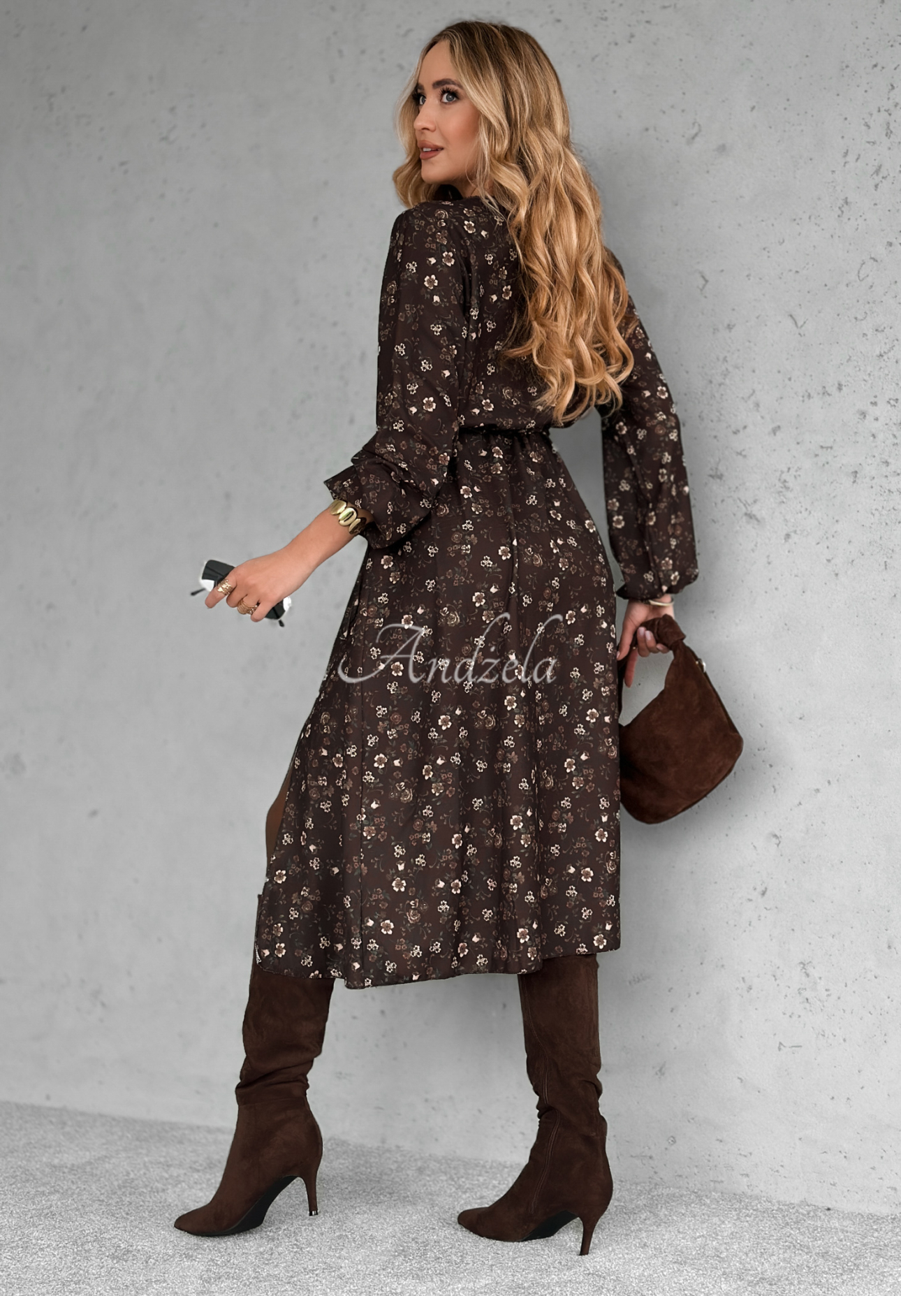 Rochie midi din viscoză cu imprimeu floral Tell Me Now