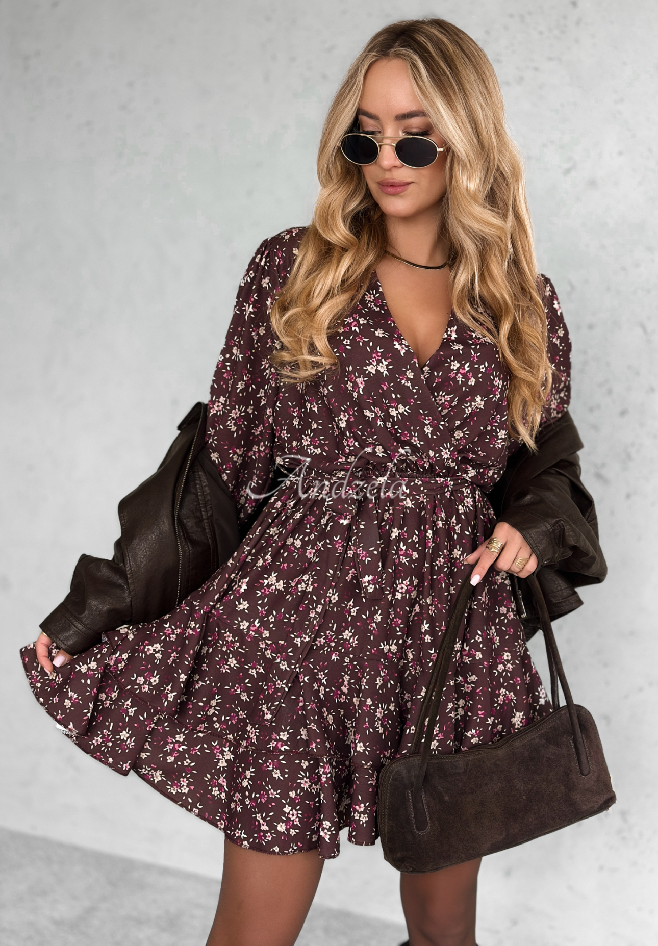 Rochie mini cu imprimeu floral din viscoză No Second Chances