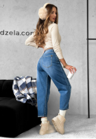Pantaloni din denim balloon Still Feel It albastre