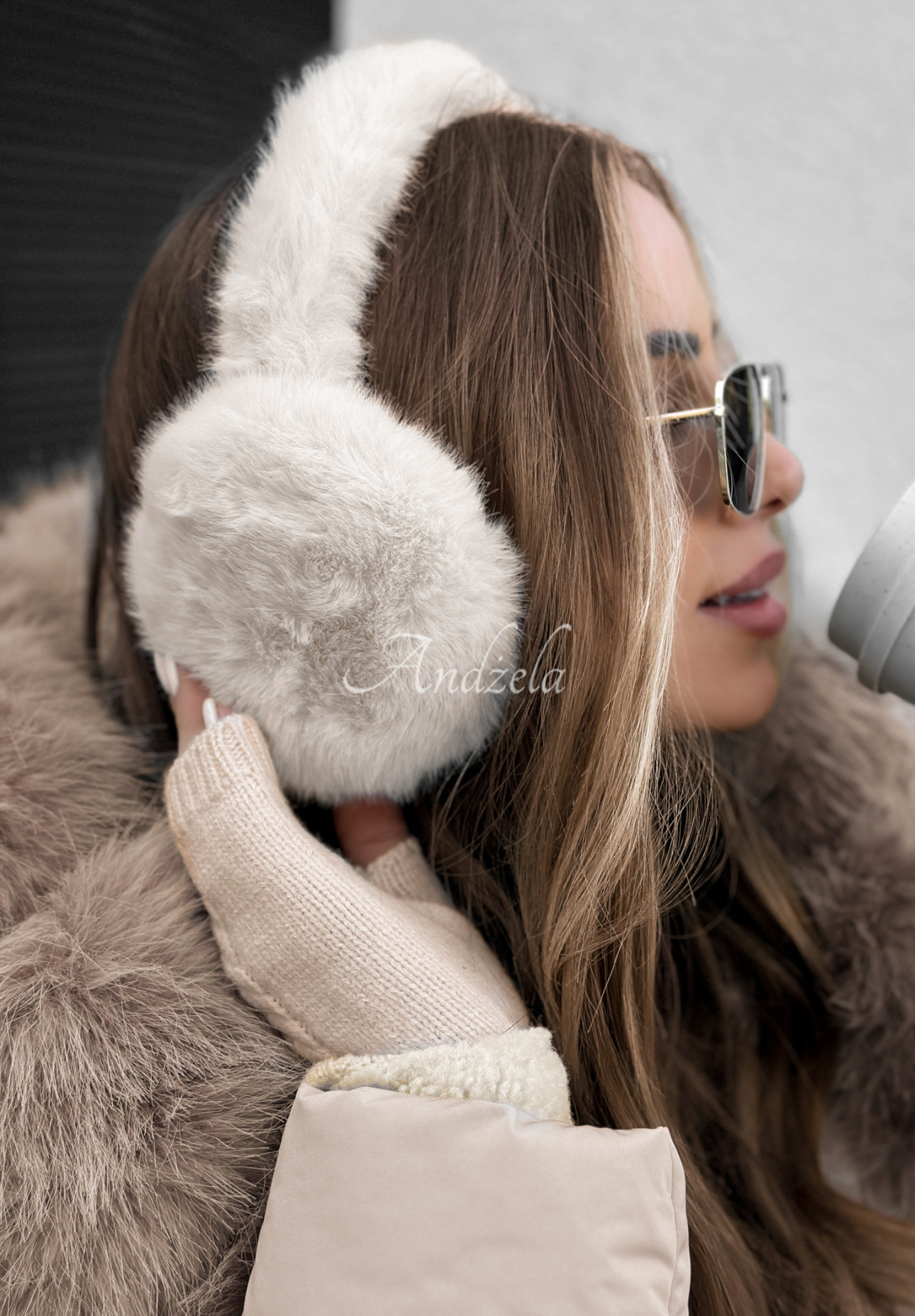 Căști de iarnă cu blăniță Frosty Kiss