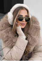 Căști pentru urechi z futerkiem Frosty Kiss bej