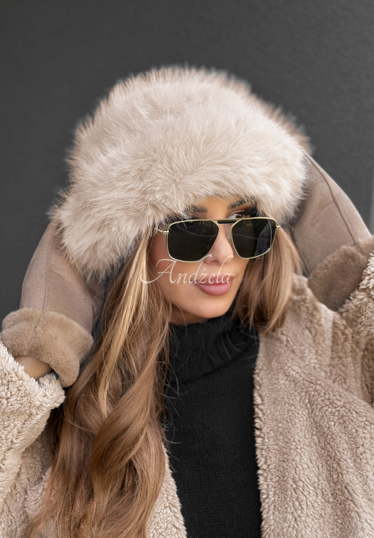 Căciulă bucket hat cu blană Winter Cuddles