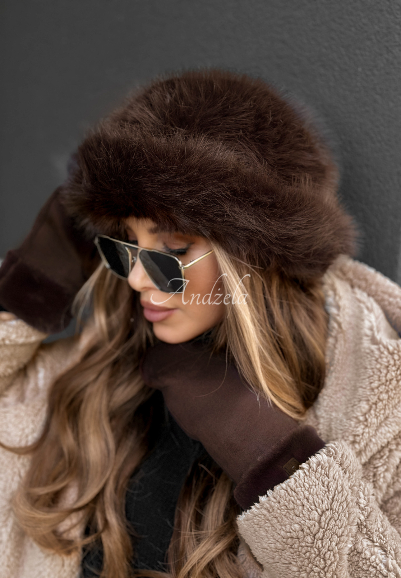 Căciulă bucket hat cu blană Winter Cuddles