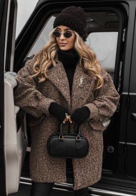 Pardesiu din imitație de lână de miel cu lână Under The Leaves