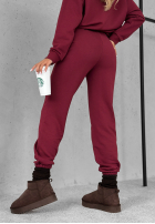 Compleu de trening Hanorac i Pantaloni Pause Time burgundowy