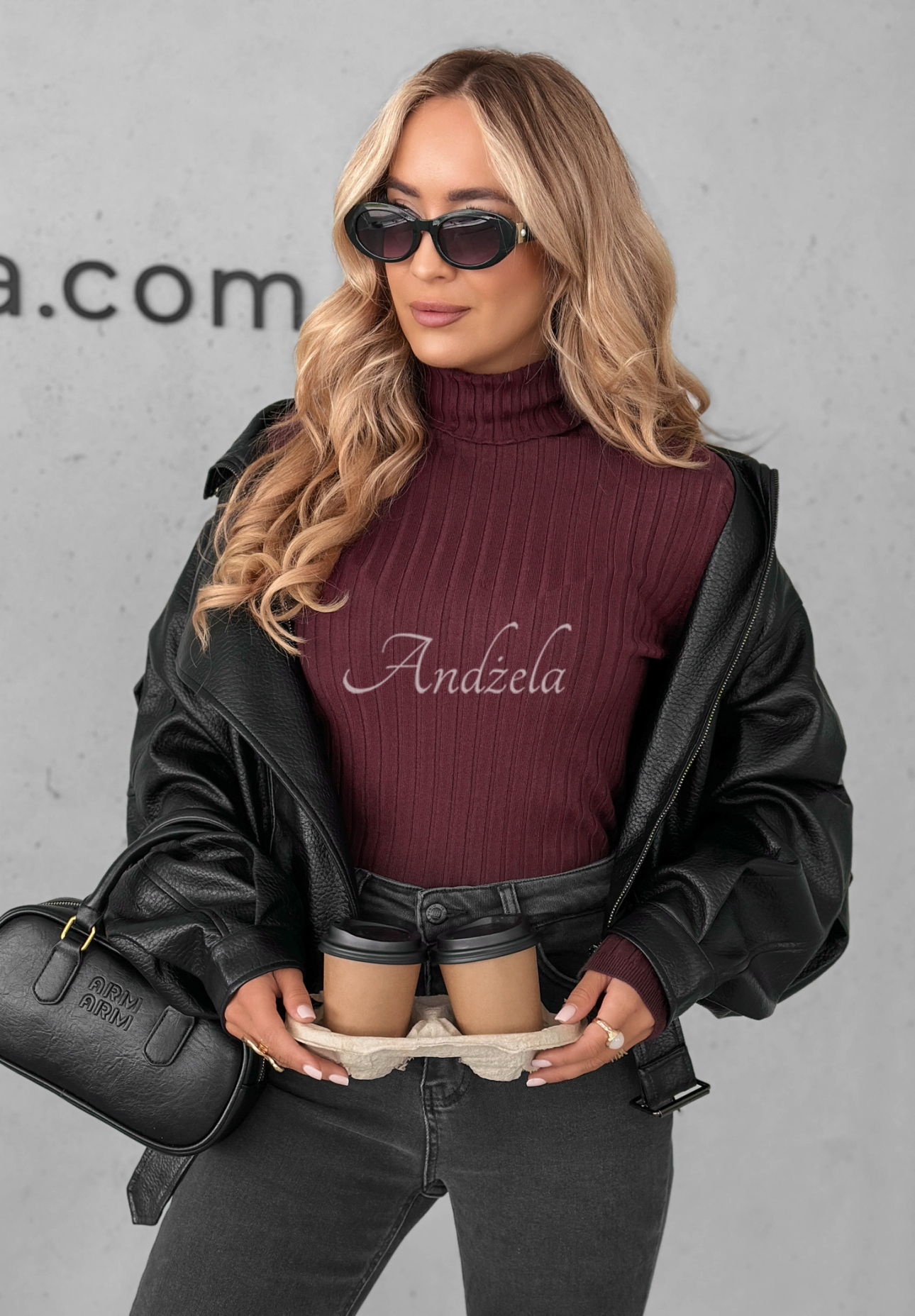 Pulover ușor din material striat Restful Pause cu guler