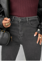 Pantaloni din denim dzwony Then & Now negre