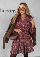 Kwiecista Rochie mini Florists Dream burgundowa