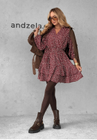 Kwiecista Rochie mini Florists Dream burgundowa