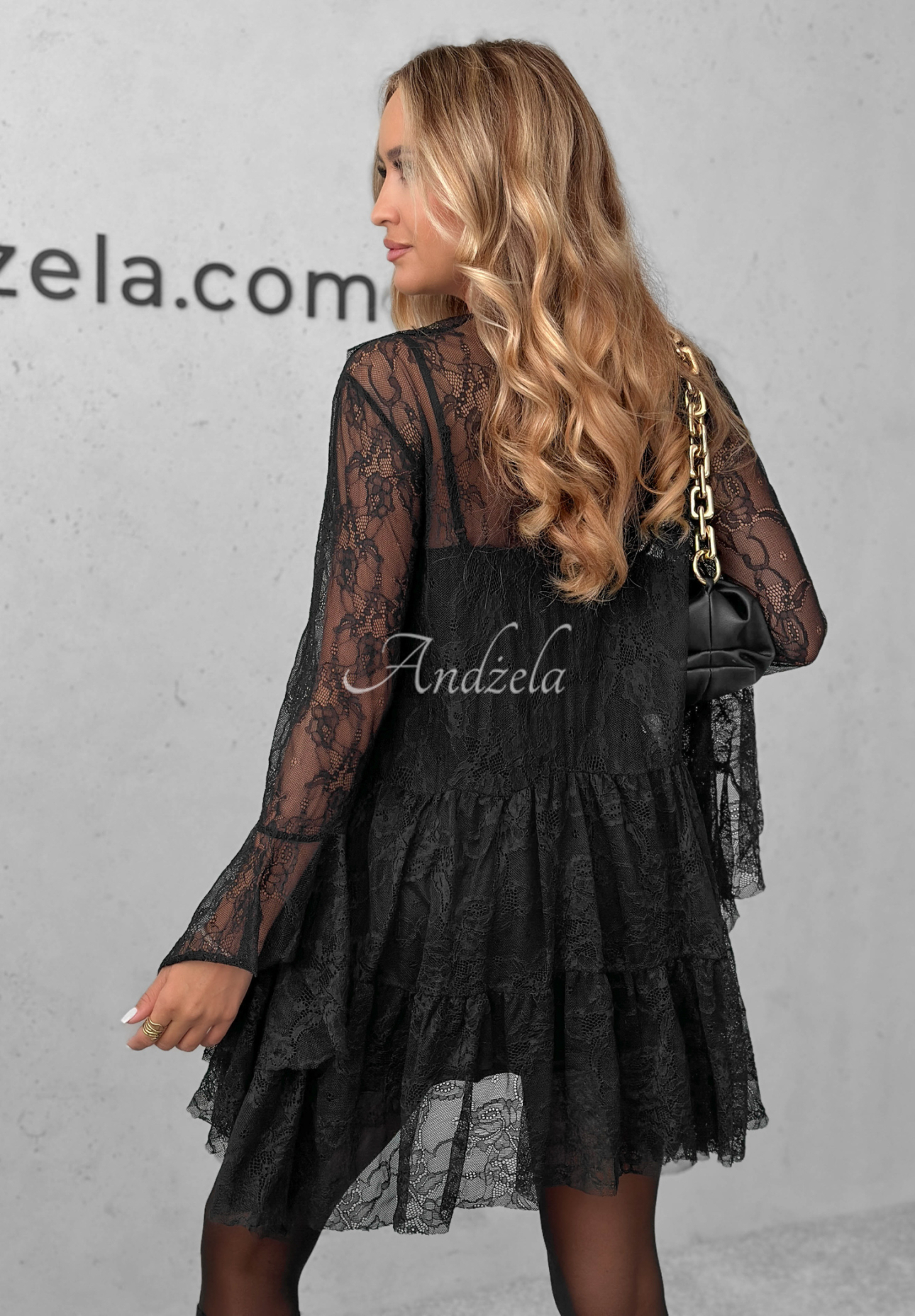Rochie din dantelă cu volănașe My Own Story