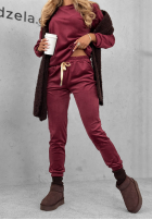Welurowy Compleu Now You Know burgundowy