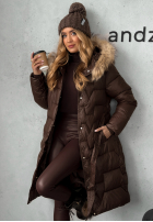 Pikowana Geacă z futerkiem Frostbite ciocolatie II