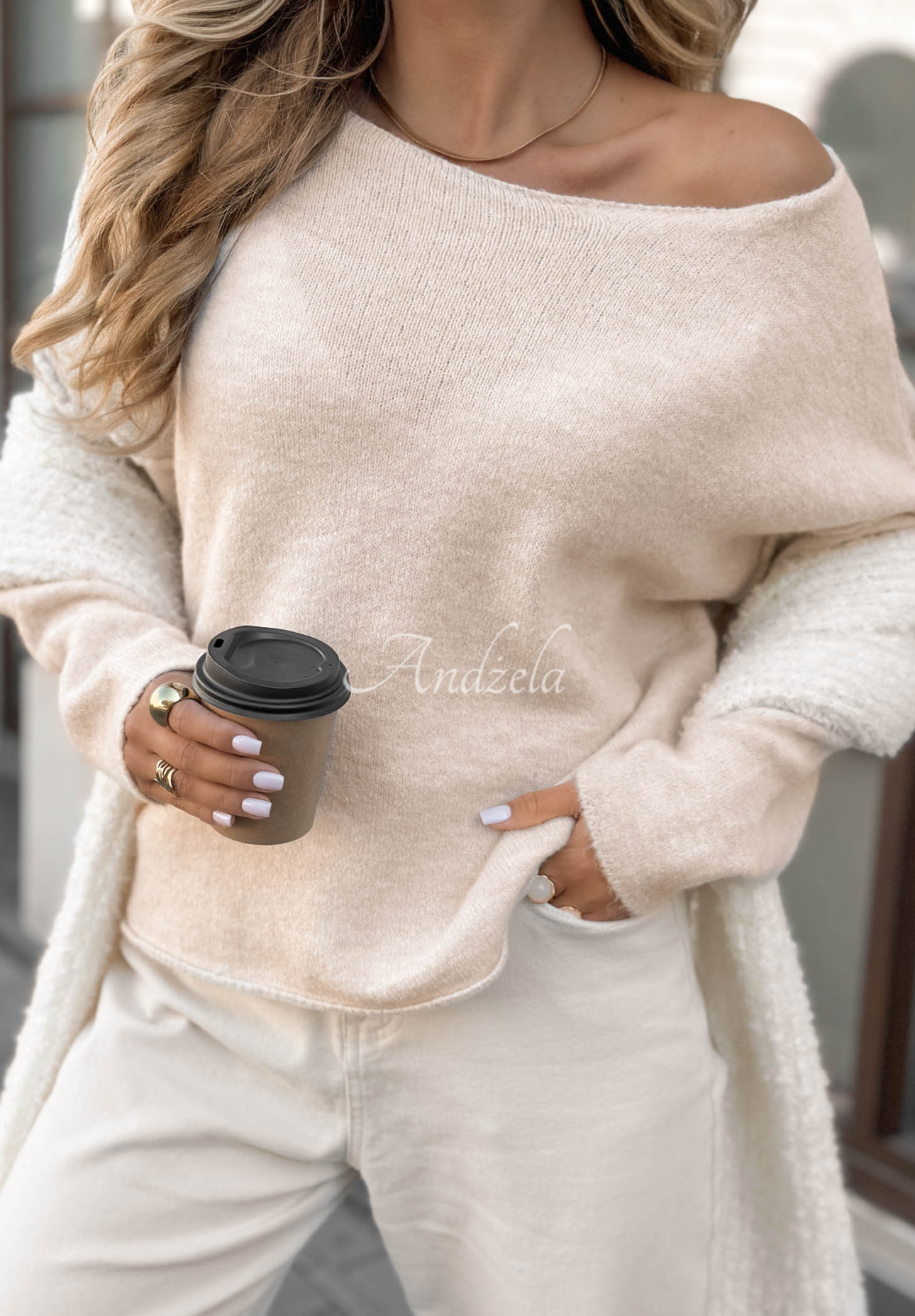 Pulover oversize Go Ask Her