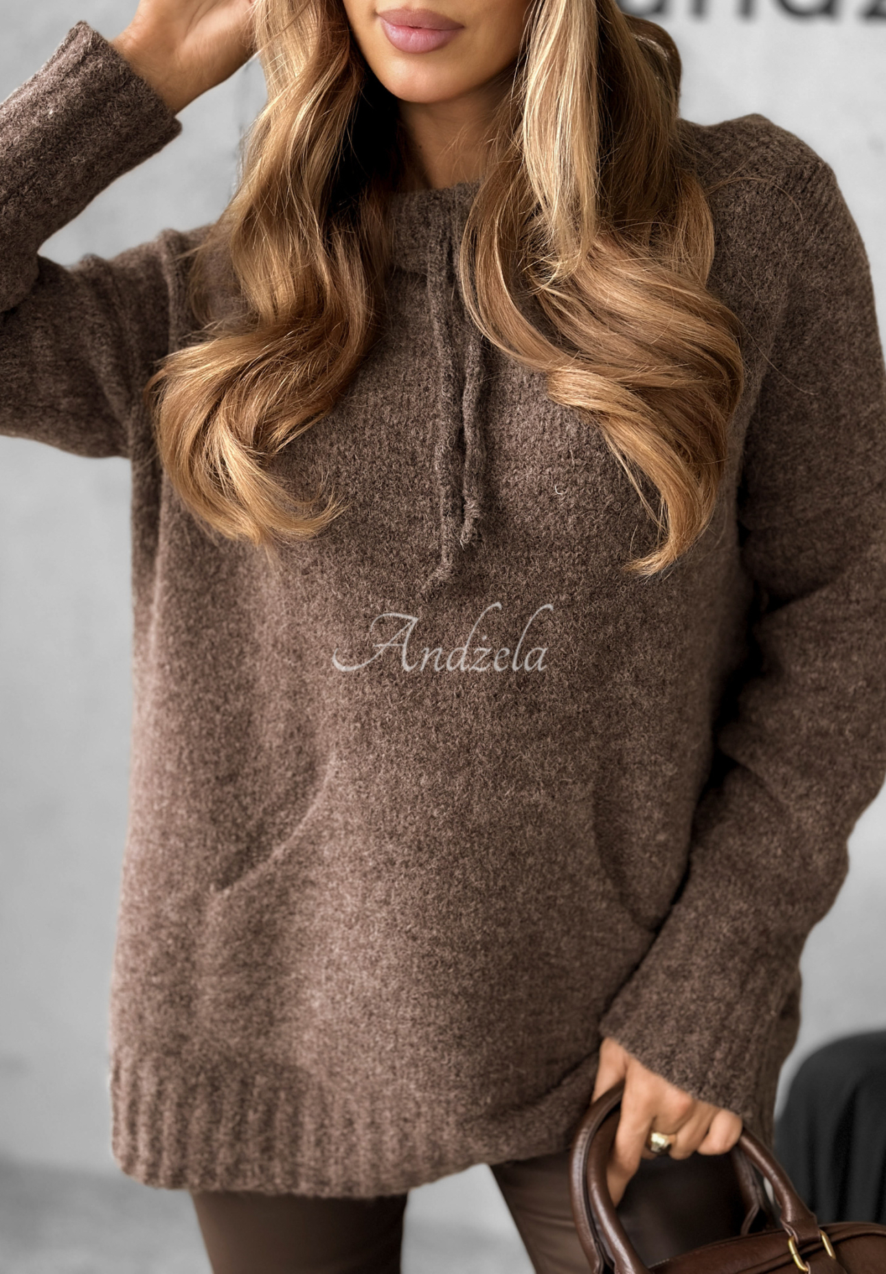 Pulover oversize cu glugă Carra