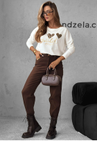 Bluză z nadrukiem Wild Hearts ecru