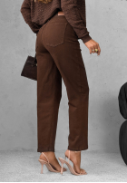 Pantaloni din denim mom fit Cold Message ciocolatii