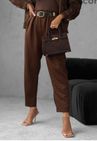 Pantaloni z paskiem Dressed In Hope ciocolatii