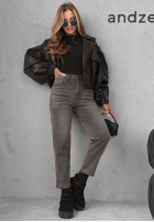 Pantaloni din denim Looking Back gri închis