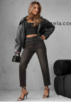 Pantaloni din denim mom fit Could Be Anything gri închis