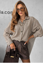 Cămașă w kratę Pinedale camel