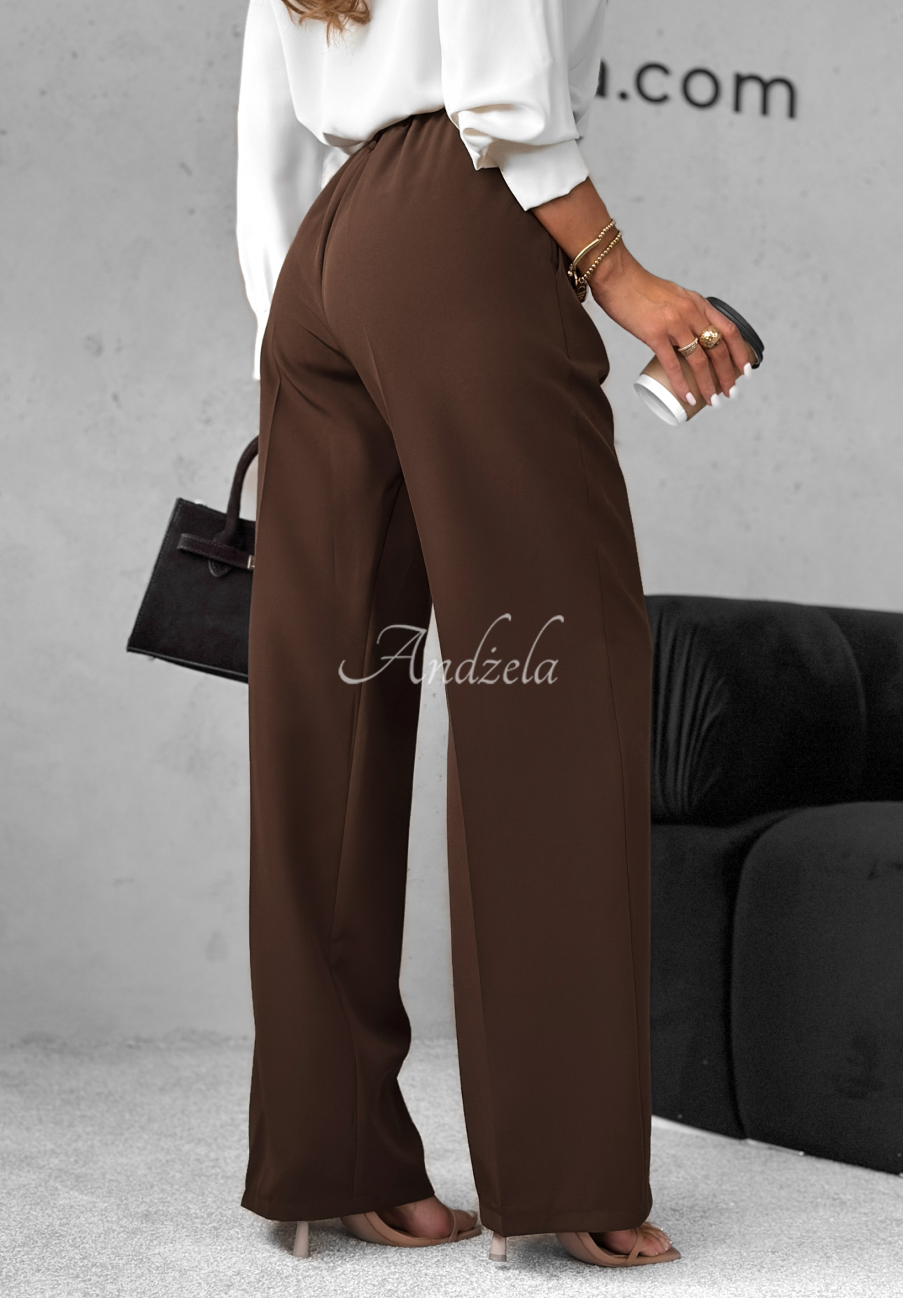 Pantaloni eleganți wide leg A Minute Ago