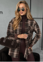 Cămașă w kratę Enjoying That ciocolatie