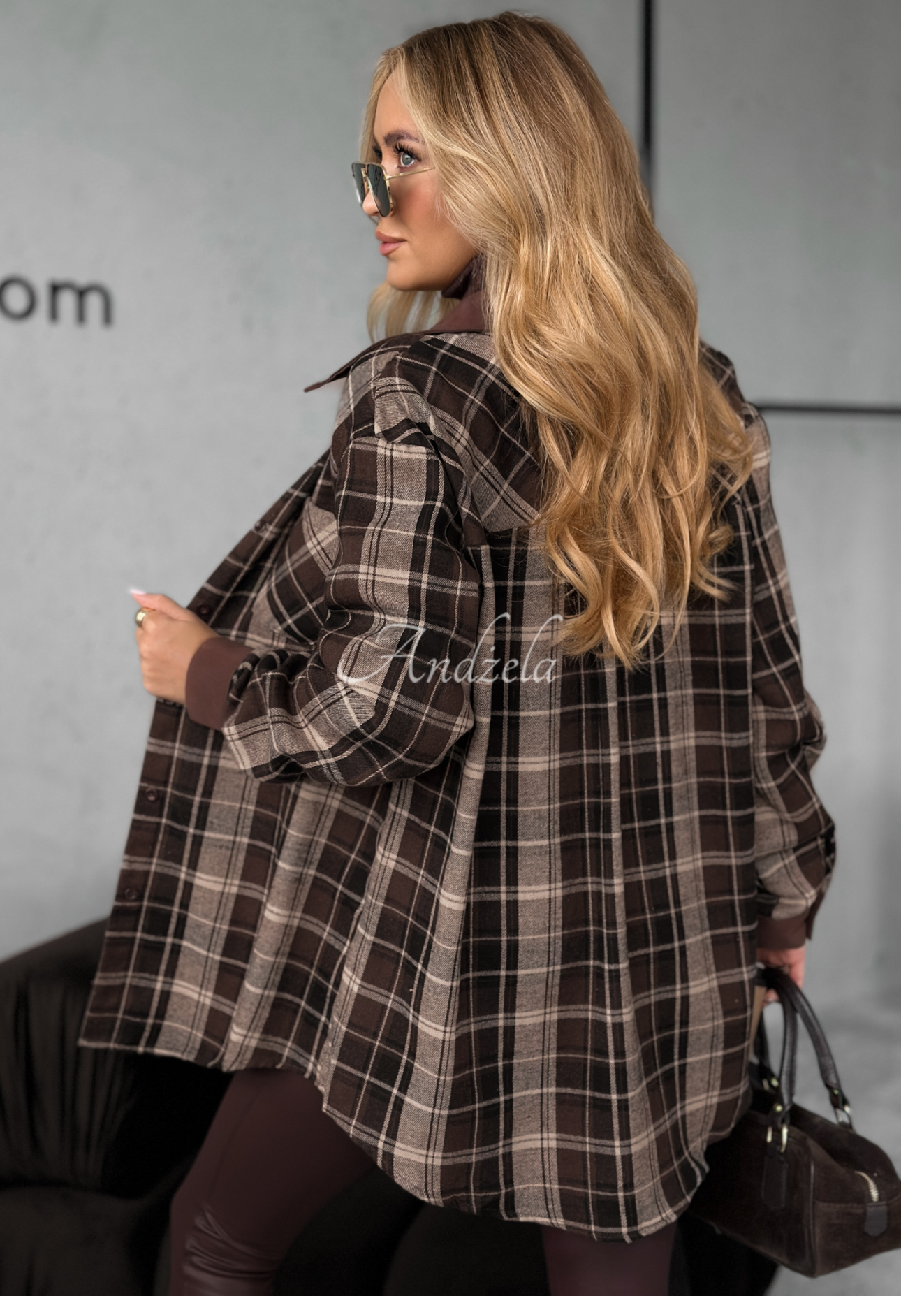 Cămașă din bumbac cu carouri Enjoying That