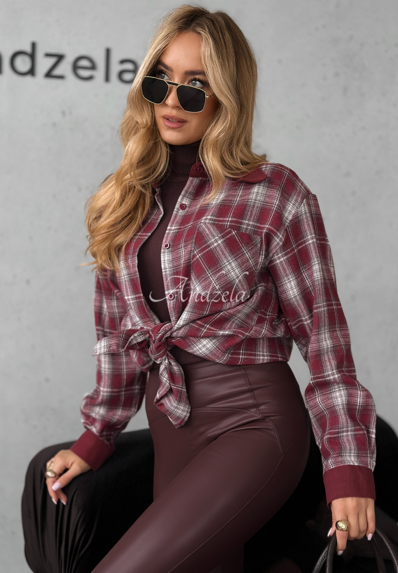 Cămașă din bumbac cu carouri Enjoying That