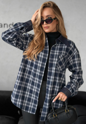 Cămașă din bumbac cu carouri Enjoying That