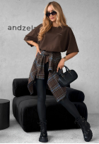 Tricou z nadrukiem Without Saying ciocolatiu