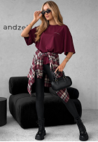 Tricou z nadrukiem Without Saying burgundowy