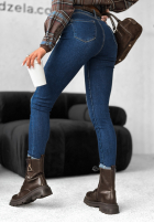 Pantaloni din denim mom fit Give It Everything bluemarin