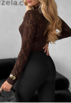 Koronkowa Bluză longsleeve Imagine Me ciocolatie