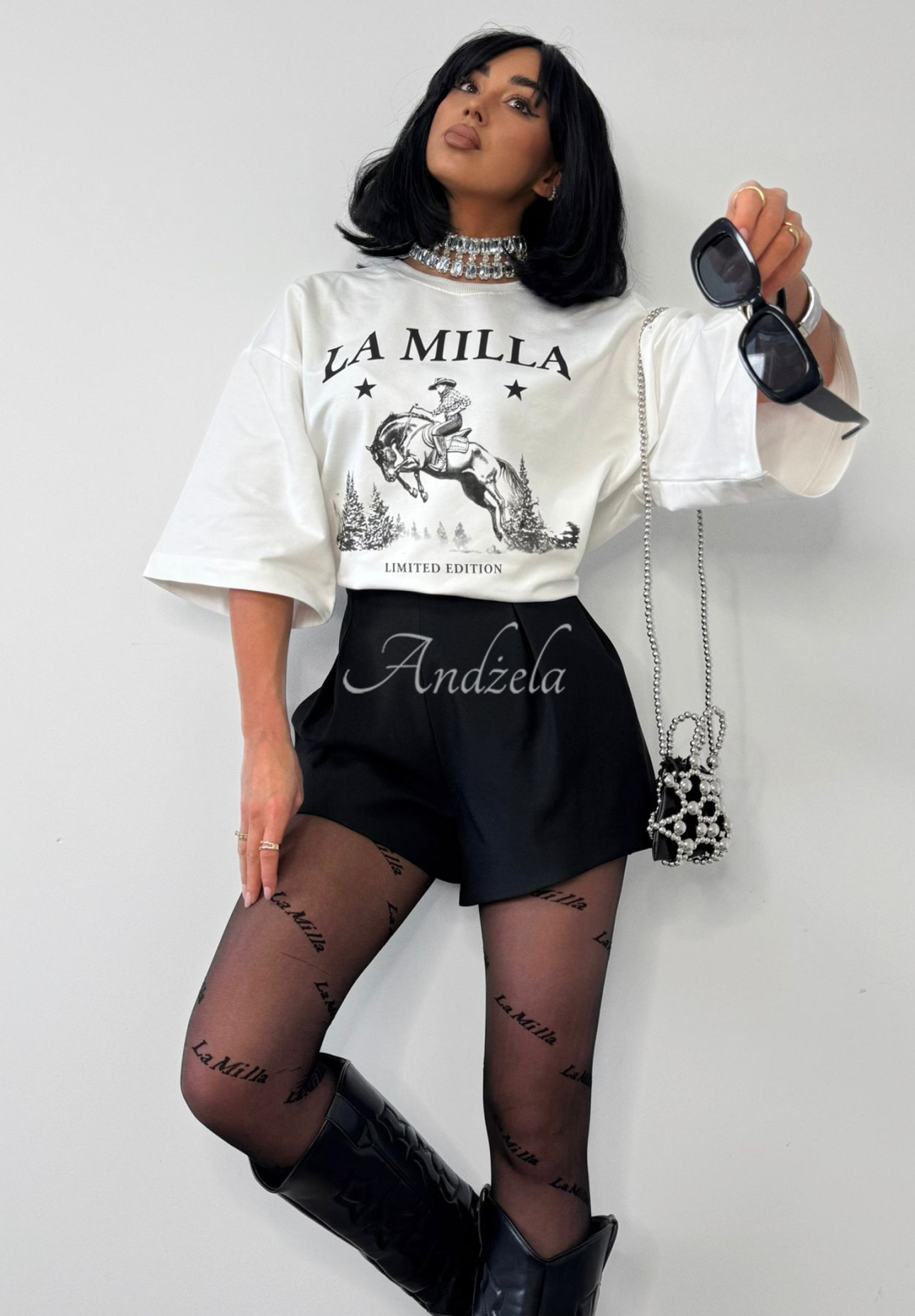 Pantaloni scurți din viscoză La Milla Off Today