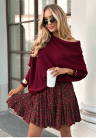 Pulover oversize Found Each Other burgundowy II
