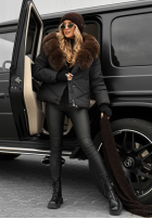 Pikowana Geacă z futerkiem Still In Autumn negru