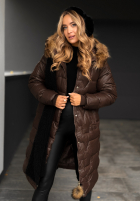 Pikowana Geacă z futerkiem Frostbite ciocolatie II