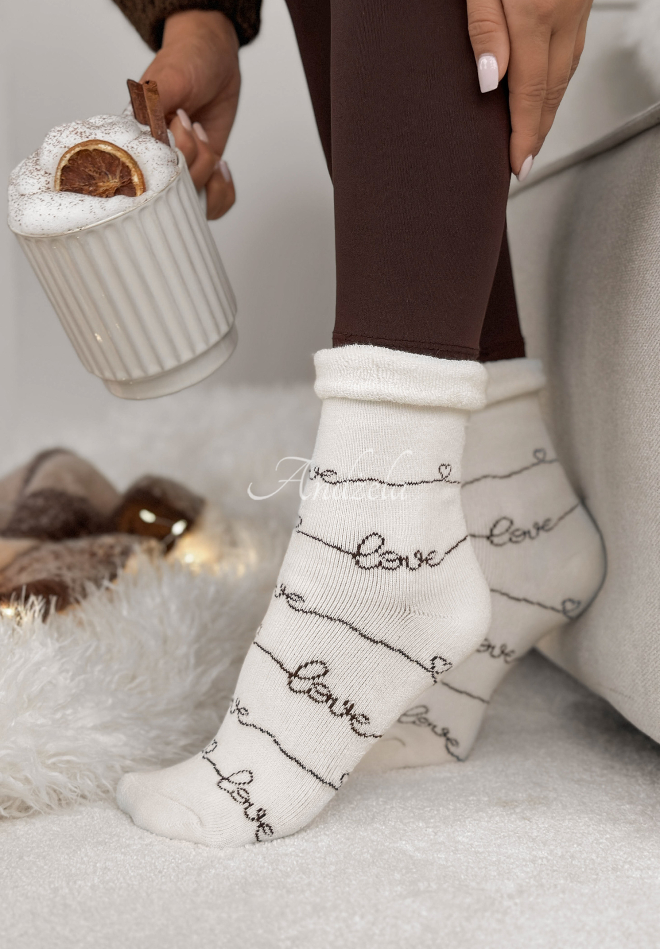 Șosete lungi cu imprimeu Chilly Days