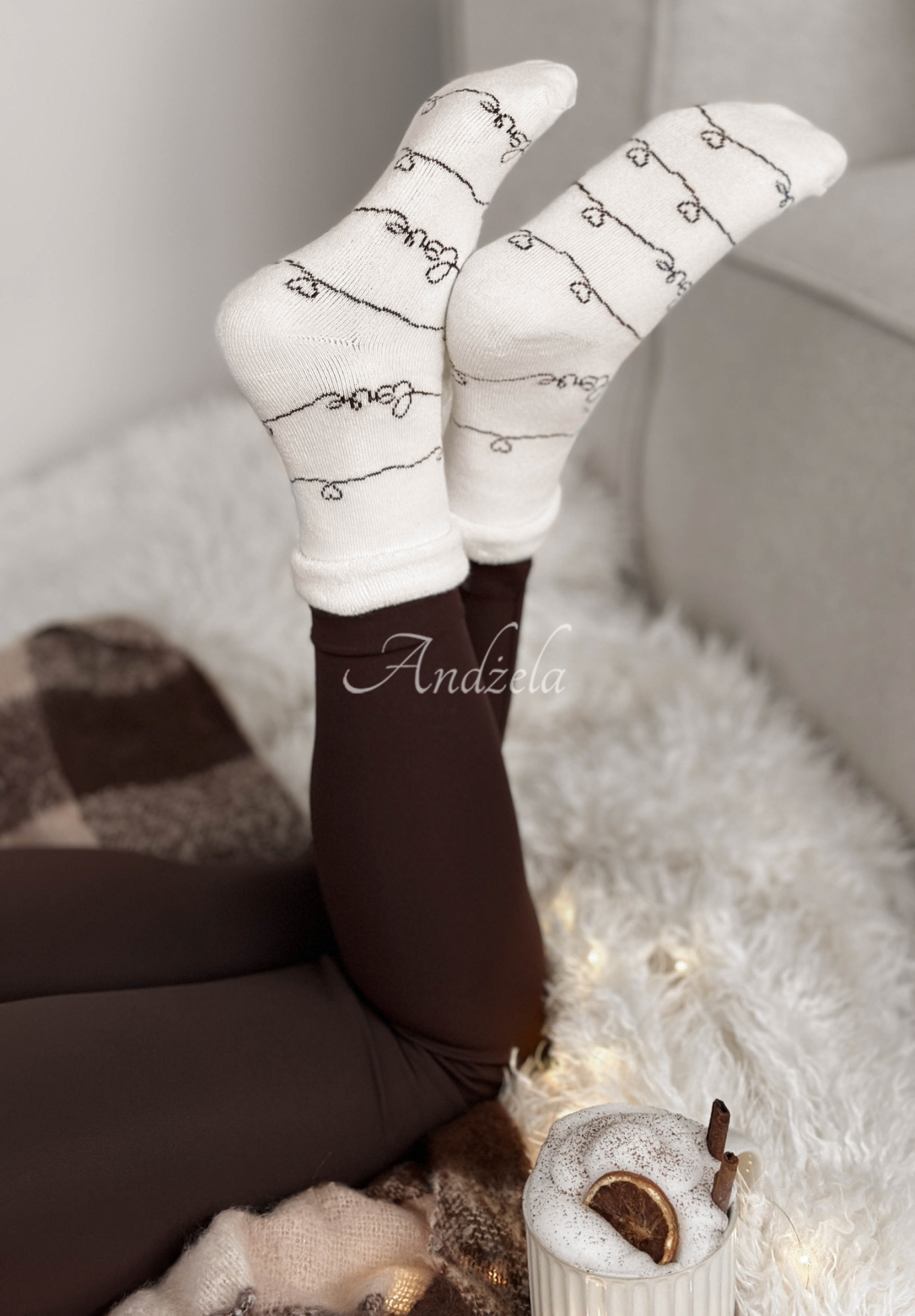 Șosete lungi cu imprimeu Chilly Days