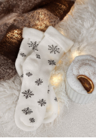 Lungi skarpetki z nadrukiem Sugar Snow białe